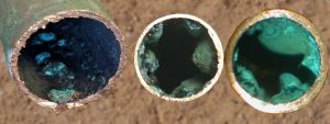 Examples of copper pipe corrosion Orange County CA